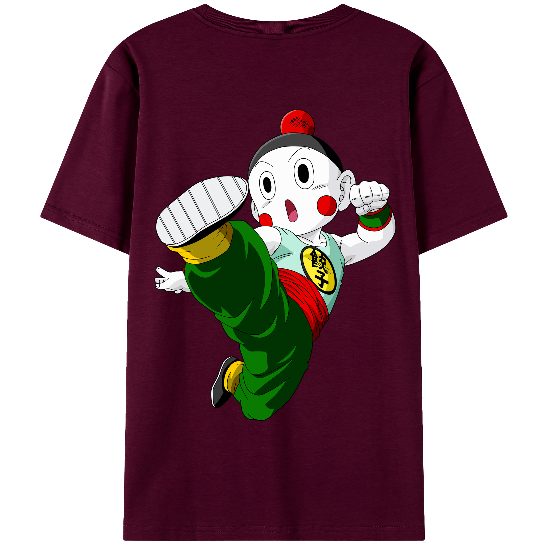 （画像用） ドラゴンボール 餃子（チャオズ）DRAGON BALL Chaoz レディース半袖Tシャツ(バックプリント)